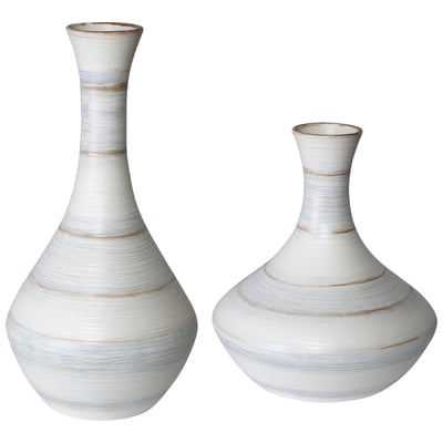 Uttermost Potter Fluted Striped Vases, S/2