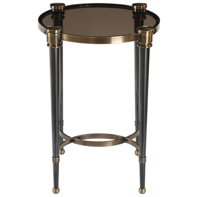 Uttermost Thora Brushed Black Accent Table 24731
