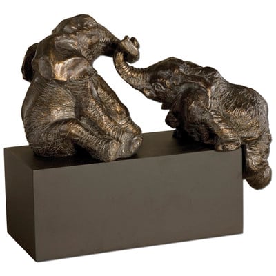 Uttermost Playful Pachyderms Bronze Figurines 19473