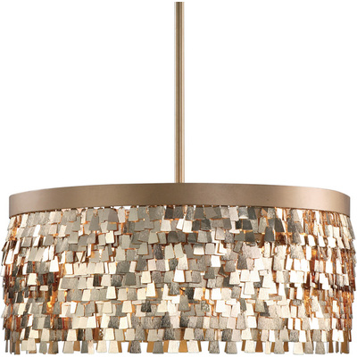Uttermost Tillie 3 Light Textured Gold Pendant 22064