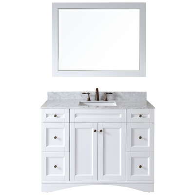 Virtu Bathroom Vanities, Single Sink Vanities, white, Complete Vanity Sets, Light, Transitional, Solid wood frame construction, Freestanding, Bathroom Vanity Set, 840166111871, ES-32048-WMSQ-WH-002