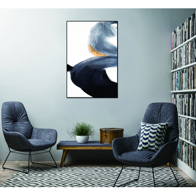WhiteLine Sara 48 inchx32 inch Canvas Wall Art, Black PS Frame, 0696576755644, AW1868