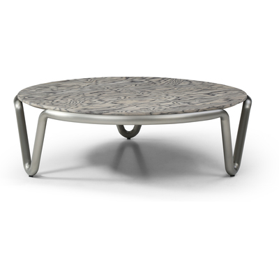 WhiteLine Anaconda Small Coffee Table, MDF Top Covered in Maple Veneer Matte Finish OHM-MP2403, with Stainless Steel Base in Brushed Nickel OHM-WJ01., 0696576760631, CT2035S-GRY