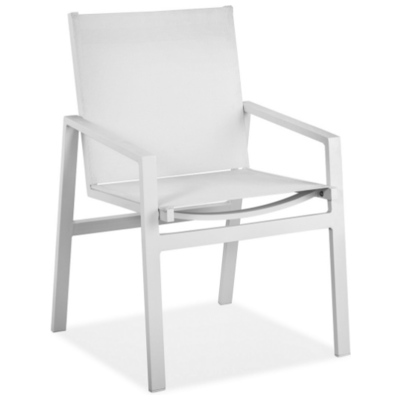WhiteLine Dining Room Chairs, White,snow, Armchair,Arm, Matte,White,Ivory, Patio, 696576748691, DAC1593-WHT