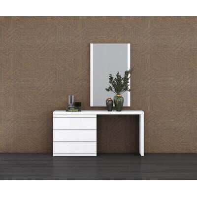 Whiteline Imports DR1207S-WHT Anna 3 Drawer Single Dresser