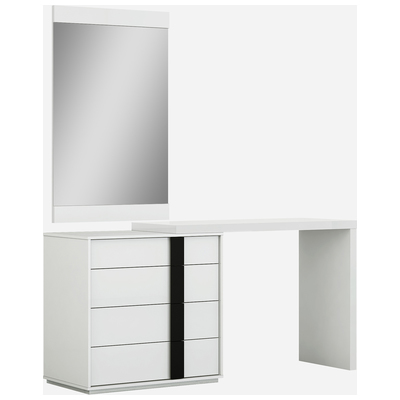 Whiteline Imports Kimberly Single and Double Dresser Extension High Gloss White DR1617X-WHT