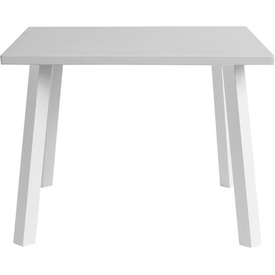 WhiteLine Rio Indoor/Outdoor Square Dining Table, Matt White Powder-Coated Aluminum AUG-PT10235., 0696576755033, DT1593S-WHT