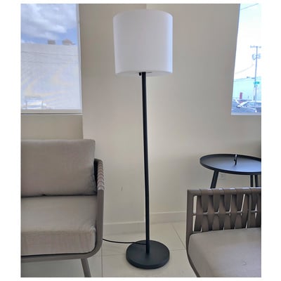 Whiteline Imports Frank  PE metal floor lamp Circle shape, Dimmable function, PE plastic and metal base. Bulb exc FL1530-CIR