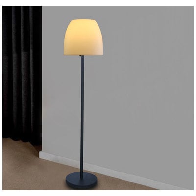 Whiteline Imports Leah  PE metal floor lamp round shape, dimmable function, PE plastic and metal base. Bulb exc FL1530-ROU