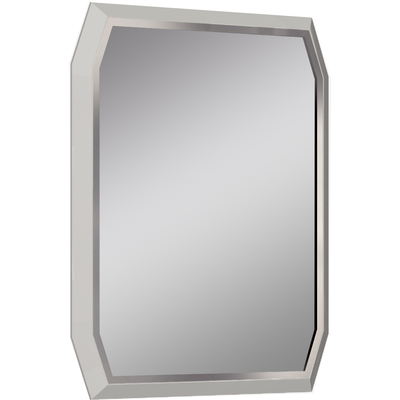 WhiteLine Angulatus Mirror, in High Gloss Taupe Lacquer and Silver Stainless Steel., 0799430200240, MR1224-TAU