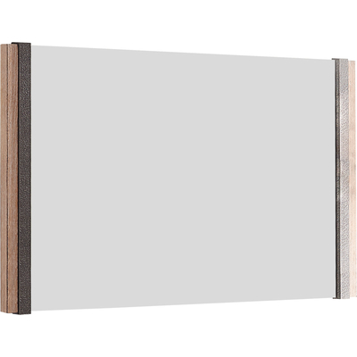 WhiteLine Richmond Rectangular Mirror, in Natural Paulownia Veneer and  Metal Details., 0696576746444, MR1467