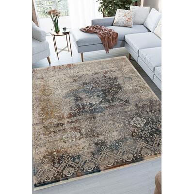 WhiteLine Amanda Decorative Rug,  Made of Polyester and Polypropylene., 0696576756283, RU1908D