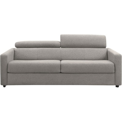 WhiteLine Balance Sofa Bed, Upholstered  in Light Gray Fabric BMA-Loop18, With a Thermowelded Sleeper Mechanism, and Black Metal Legs., 0696576761089, SO2052F-LGRY