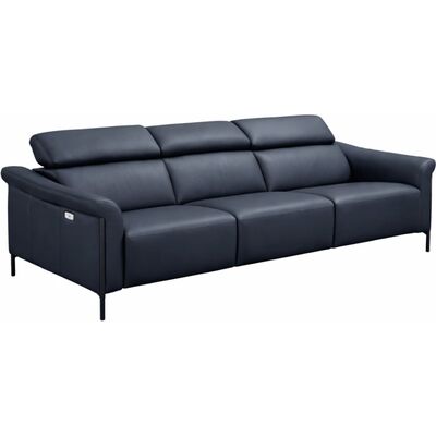 WhiteLine Martine Sofa, Middle Part Upholstered in Blue Genuine Leather BMA-B622,, 0696576761102, SO2053L-BLU