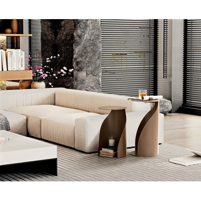 WhiteLine Willie Large Side Table, Gold Powder-Coated Metal., 0696576755712, ST1874L-GLD