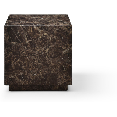 WhiteLine Iris Square Side Table, in High Gloss Dark Emperador Marble SOC-Dark Emperador (MRB-DEMP), 0696576759918, ST1927-DEMP