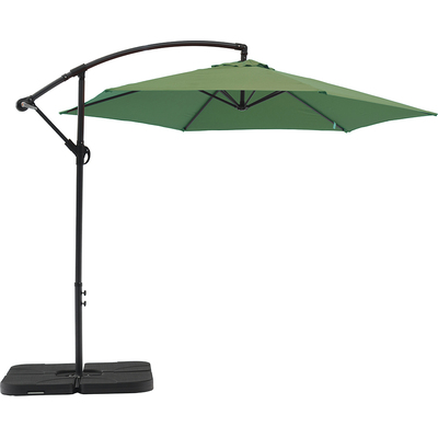 Whiteline Imports Aiden Outdoor Standing Umbrella, Polyester fabric in Green, Steel stand, air vent, without flap,... UM1683-GEE