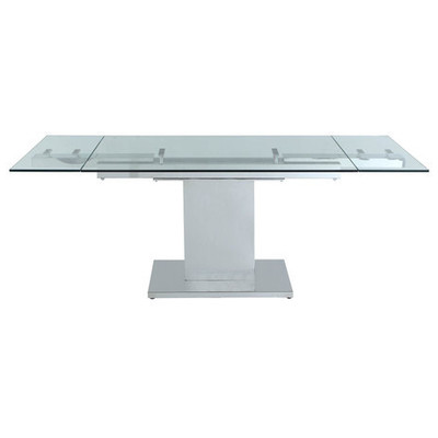 Whiteline Imports DT1233 Slim Extendable Dining Table