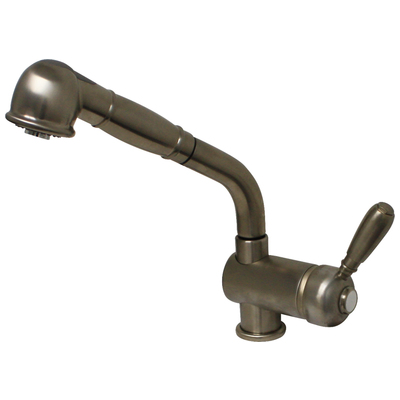 Whitehaus Metrohaus Single Hole Faucet With Pull-out Spray Head And Lever Handle In Brushed Nickel- Pvd WH64566-BN