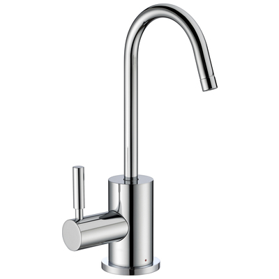 Whitehaus WHFH-H1010-C Point Of Use Instant Hot Water Faucet With Contemporary Spout And Self Closing Handle