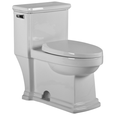 Whitehaus Magic Flush Eco-friendly One Piece Single Flush Toilet With  Elongated Bowl, And A 1.28 Gpf Capacity In White WHMFL221-EB