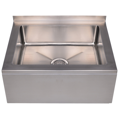 Whitehaus Noah's Collection Utility Single Bowl Wall Mount Mop Sink In Brushed Stainless Steel WHMS1620
