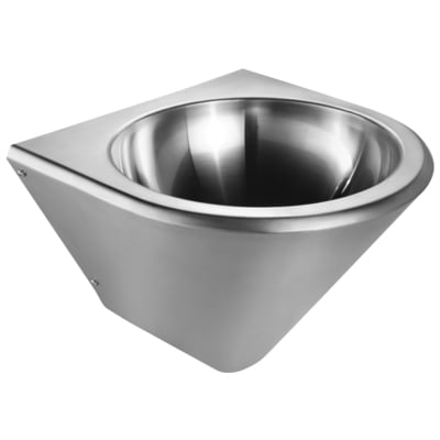 Whitehaus WHNCB1515 Noah's Collection Stainless Steel Commerical Single Bowl Wall Mount, Commerical Wash Basin
