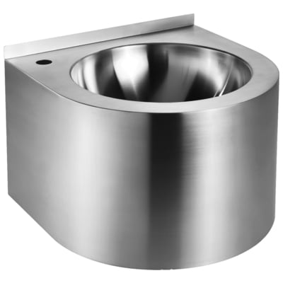 Whitehaus WHNCB1616 Noah's Collection Stainless Steel Commerical Single Bowl Wall Mount, Commerical Wash Basin