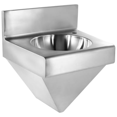 Whitehaus WHNCB1815 Noah's Collection Stainless Steel Commerical Single Bowl Wall Mount, Commerical Wash Basin