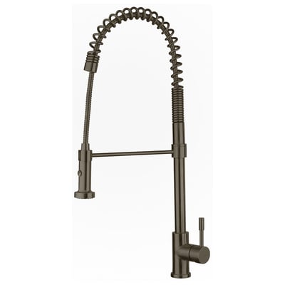 Whitehaus WHS1634-SK-BSS Waterhaus Lead Free, Solid Stainless Steel Commerical Single-hole Faucet With Flexible Pull Down Spray Head