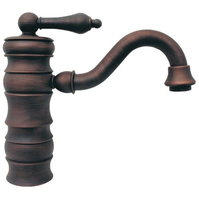 Whitehaus Vintage Iii Single Hole/single Lever Lavatory Faucet With Traditional Spout In Mahogany Bronze WHVEG3-1095-MB