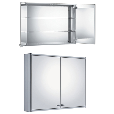 Whitehaus WHCAR-48 Double Two Sided Mirrored Door Medicine Cabinet