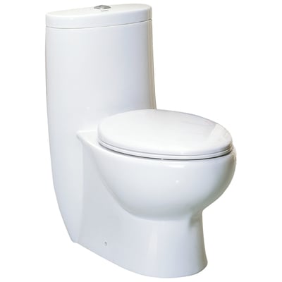 Whitehaus WHMFL3309-EB Magic Flush Dual Siphonic Flush One Piece Eco-friendly Toilet Elongated