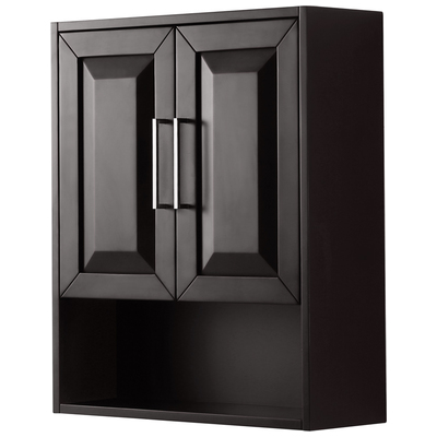 Wyndham Collection Wall-mounted Storage Cabinet In Dark Espresso WCV2525WCDE