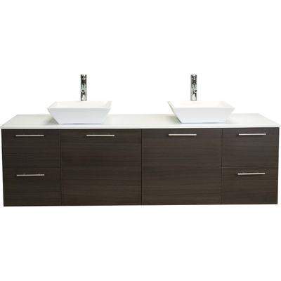 Eviva Luxury 72-inch Grey Oak Bathroom Cabinet Only EVVN823-72GOK
