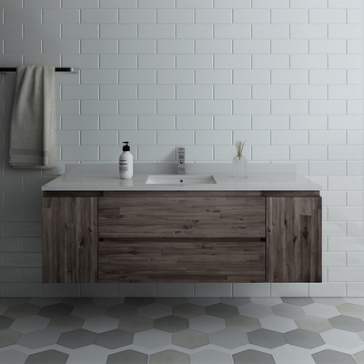 Fresca Formosa 60 inch Wall Hung Single Sink Modern Bathroom Cabinet  FCB31-123612ACA