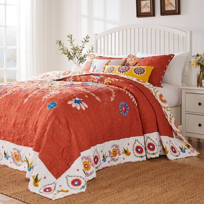 Greenland Home Fashions Topanga Multi Bedspread Set 3-Piece Queen 110x118 + 20x26 (2), 636047374363, GL-1703EJSQ