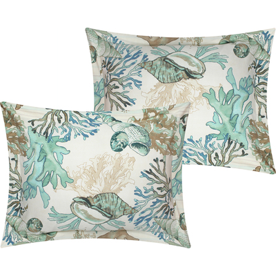 Greenland Home Fashions Atlantis Jade Duvet Sham King 20x36, 636047444141, GL-1810ADKS