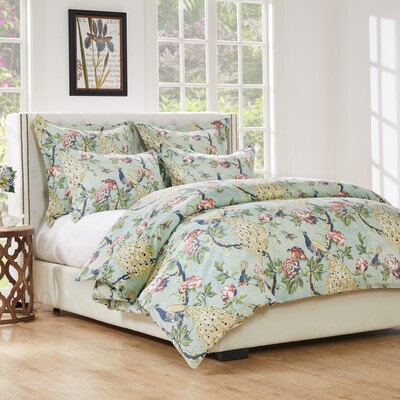 Greenland Home Fashions Pavona Jade Duvet Cover Set 3-Piece King/Cal King 108x92+20x36(2), 636047444523, GL-2205BDSK