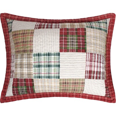 Greenland Home Fashions Oxford Red Sham King 20x36, 636047442048, GL-2305AKS