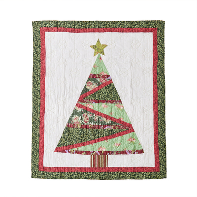 Greenland Home Fashions Christmas Tree Red Accessory Throw 50x60, 636047442208, GL-2305CTHR