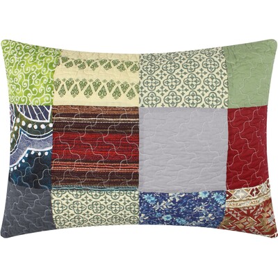 Greenland Home Fashions Renee Upcycle Multi Sham Standard 20x26, 636047443236, GL-2307US