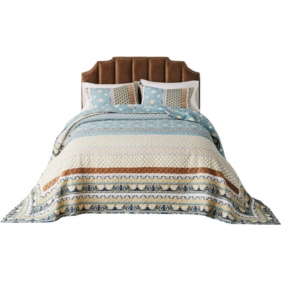Greenland Home Fashions Thalia Blue Bedspread Set 3-Piece Queen 110x118 + 20x26 (2), 636047445087, GL-2312BJSQ