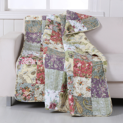 Greenland Home Fashions Blooming Prairie Multi Accessory Throw 50x60, 636047266200, GL-THROWBP