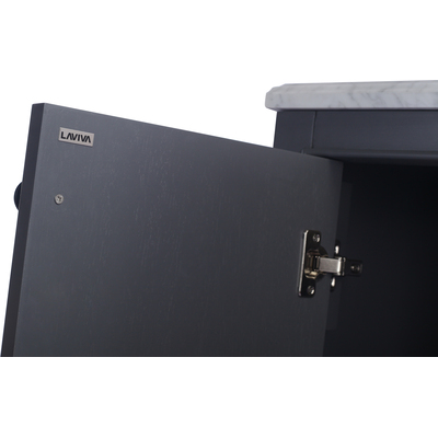 Laviva Odyssey 30 inch Maple Grey Bathroom Vanity with Matte White VIVA Stone Solid Surface Countertop, 685757782081, 313613-30G-MW