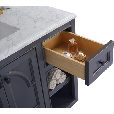Laviva Odyssey 36 inch Maple Grey Bathroom Vanity with Matte White VIVA Stone Solid Surface Countertop, 685757782128, 313613-36G-MW