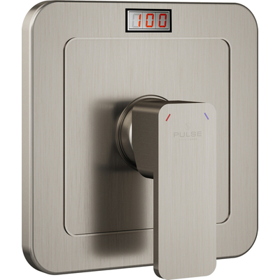 Pulse Showerspas Led Tru-temp Pressure Balance 1/2 inch Rough-in Valve With Brushed-nickel Trim Kit 3004-RIV-PB-BN