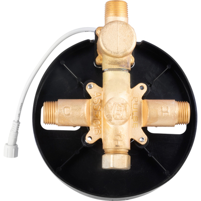 Pulse Showerspas Led Tru-temp Pressure Balance 1/2 inch Rough-in Valve With Chrome Trim Kit 3004-RIV-PB-CH