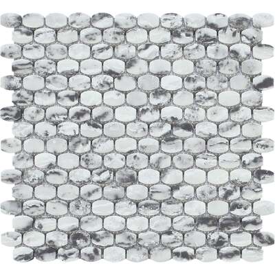 Soci tile SSA-1244 Timeless Series Barrell Gray Matte Mosaic Tile