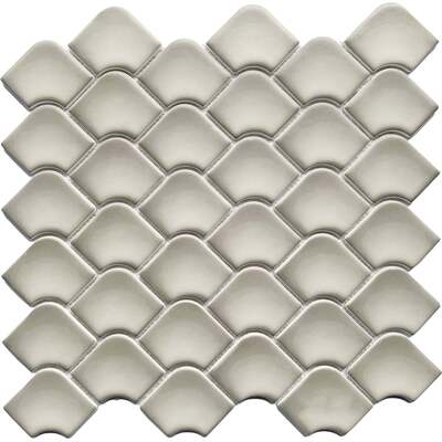 Soci tile SSA-1254 Contemporary Series Fan Griege Matte Mosaic Tile